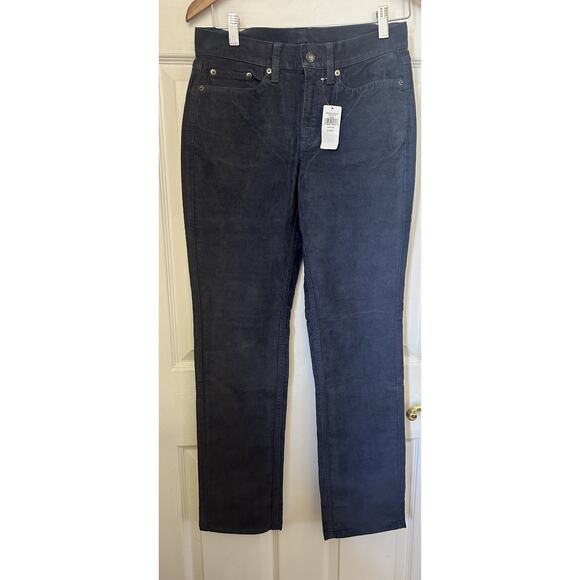 LL Bean Corduroy Pants Womens 6 Reg Favorite Fit Gray Cords Straight Leg 5 pocke - Picture 11 of 14